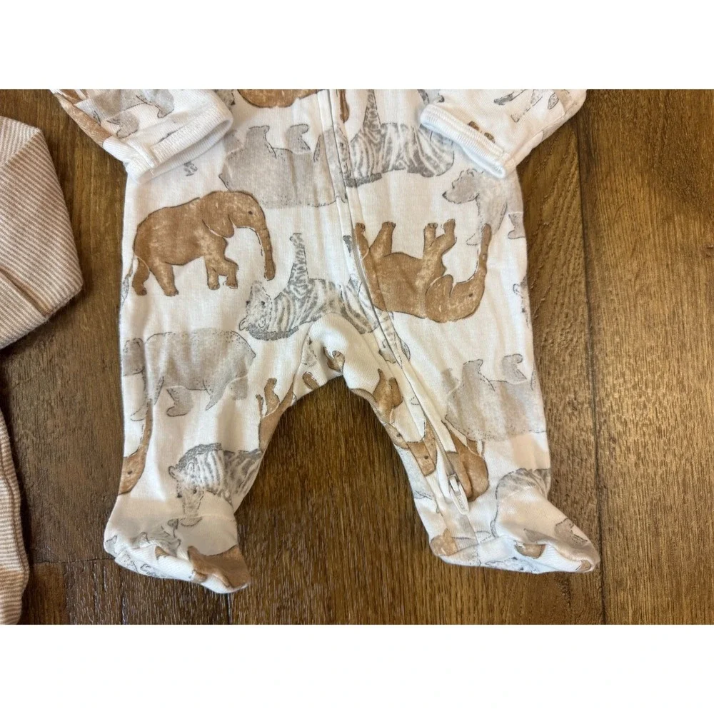 Preemie Baby Boy Girl Gender Neutral Sleepers Lot Outfit‎ Cotton Reborn Animals